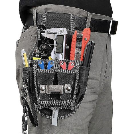 Trousse de rangement portable pour perceuse et marteau, tournevis et autres outils, pochette de ceinture porte-outils, sac à outils de menuisier (1/5)