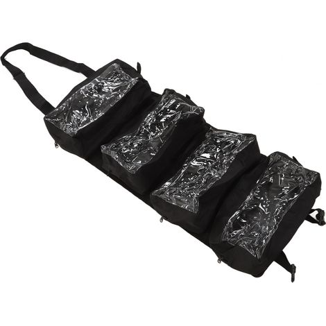 Werkzeugtasche mit Rollen aus 600D Oxford-Gewebe mit abnehmbarem Schultergurt für Elektriker, schwarz (1/5)