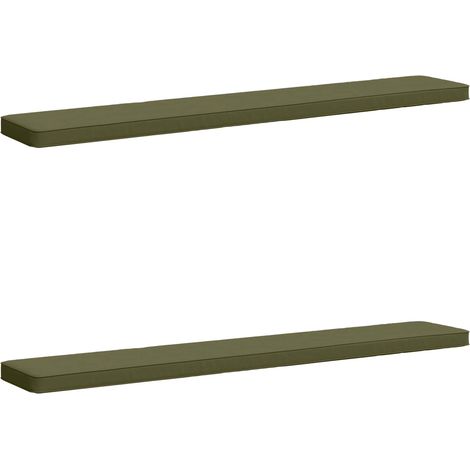 2-teilige Bankkissen VUGHT 2 pcs 100 % Polyester Olivgrün vidaXL (1/5)