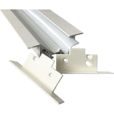 Coppia Tappi Tappini Termine Per Chiusure Profilato Alluminio Da Incasso Luce Asimmetrica BA5320W (1/3)