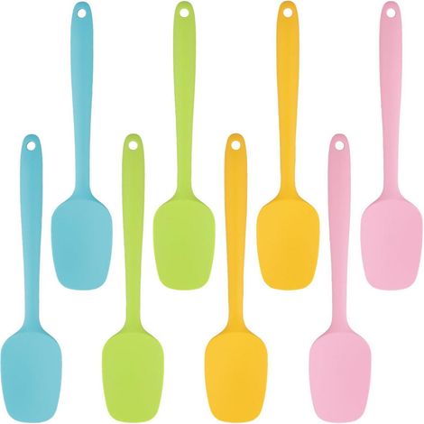 8er Set Silikon Spatel Hitzebeständig bis 230°C Bunt