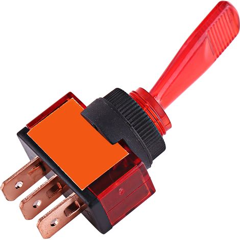 12V 20A 3-Pin SPST LED-Wippschalter EIN/AUS für Auto, LKW, Boot - 4er-Pack (1/5)