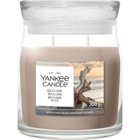 Candela profumata Seaside Woods Giara Media Signature 368g Neutri Yankee Candle