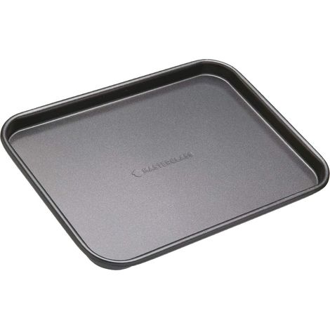 MasterClass Teglia rettangolare per biscotti Crusty Bake, antiaderente, in acciaio al carbonio, grigio, 24 x 17,7 x 1,5 cm (1/4)