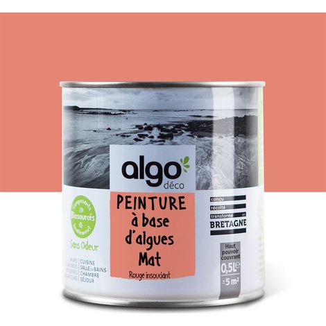 Peinture écologique Algo - Rouge Insouciant - 0.5L / Mat