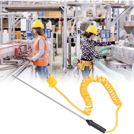 Sonde thermocouple à aiguille de type K en acier inoxydable WRN-02B pour thermomètre portable 3200 mm (1/5)