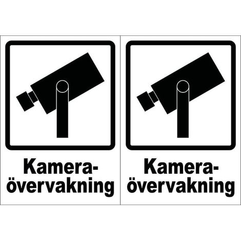 Lot de 2 - Panneau de surveillance par caméra (A5)