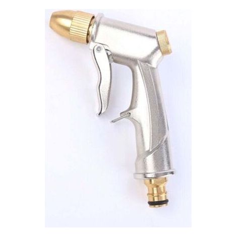 High Pressure Garden Hose Watering Gun with，Watering Gun with Adjustable Spray Jet Brass Nozzle for Washing/Lawns and Garden (1/4)