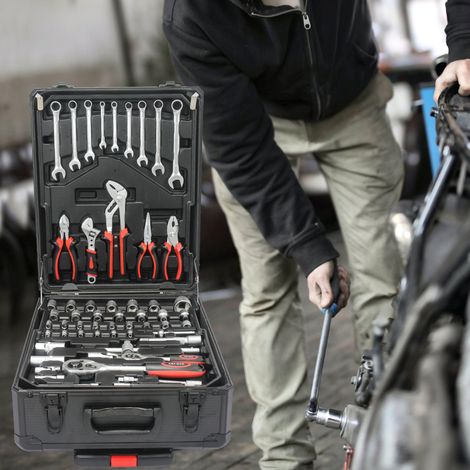 Carrello portautensili con 4 cassetti, 899 pezzi, nero HAVRYA (1/5)