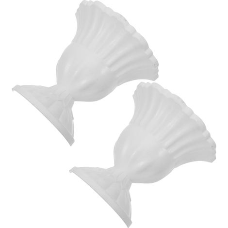 Tofficu Lot de 2 vases moyens en plastique blanc, style vintage français, (1/5)