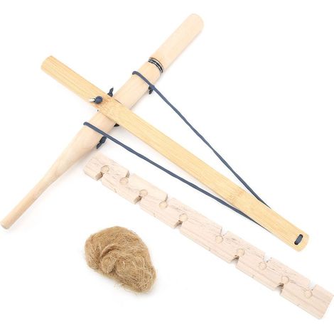 Kit de survie feu par friction - Arc en bois de paulownia pour allumage d'urgence portable (1/5)