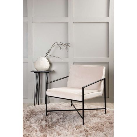 Rakel Fauteuil velours Beige.