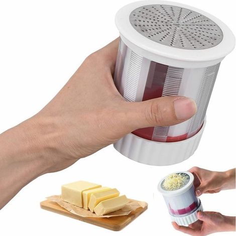 Grattugia professionale in acciaio inox per burro e formaggio, versatile per cucine domestiche e professionali. (1/5)