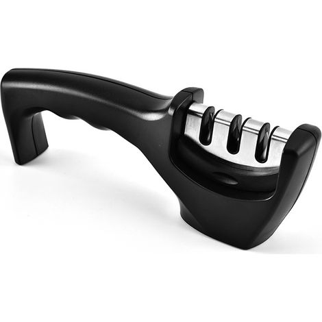 Affilacoltelli professionale 3 in 1: pietra per affilare, diamante in carburo di tungsteno e ceramica: lo strumento ideale per riparare i coltelli da cucina.