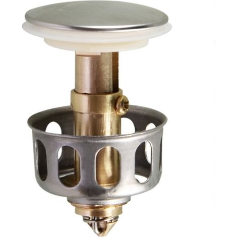 gouttoir de bassin noyau rebondissant lavabo bassin de piscine en acier inoxydable presse-type noyau rebondissant bouchon qui fuit accessoires2 pièces (1/4)
