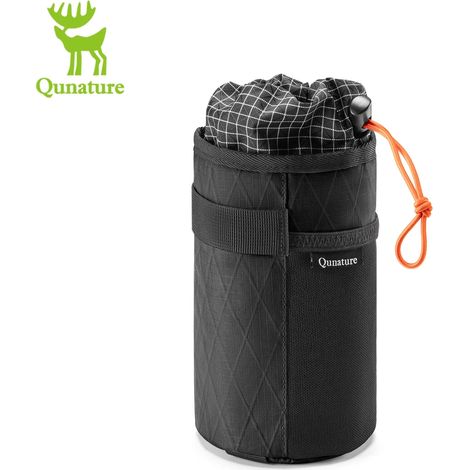 Sacoche bandoulière pliable (noire), sacoche de guidon, sacoche isotherme pour cadre de vélo (1/5)