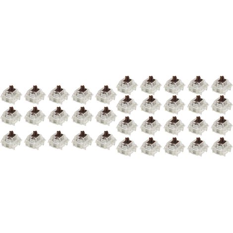 35 interrupteurs SMD RGB transparents haute stabilité pour clavier mécanique DIY, idéaux pour débutants et professionnels (interrupteur marron). (1/5)