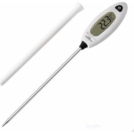 FENOPLASTICAThermomètre de Cuisson Longue Sonde de Température Thermomètre Cuisine Digital Lecture Instantanée 5 Secondes LCD Large Ecran Thermomètre à Viande, Barbecue, Pâtisserie, eau de bain (1/5)