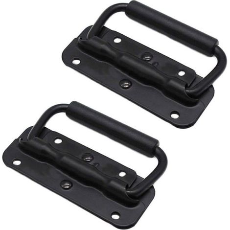 Poignées Traction d'Acier Inoxydable Boîte Poignée Levage Boîte Outils Ressort Poignée Pliante Acier Inoxydable Poignée（100mm） (1/4)