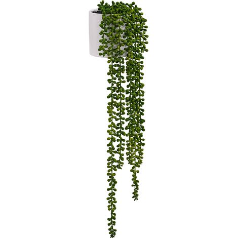 Kunstpflanze / Hängepflanze Senecio Climb Erbsenpflanze Perlenkette grün hjh OFFICE (1/5)