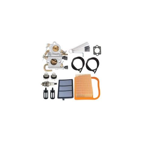 Carburateur pour scies à béton Stihl TS420, TS410, TS410Z et TS420Z, remplace les références C1Q-S118 et 4238-120-0600, comprenant filtre à air, durite d'essence et bougie d'allumage.