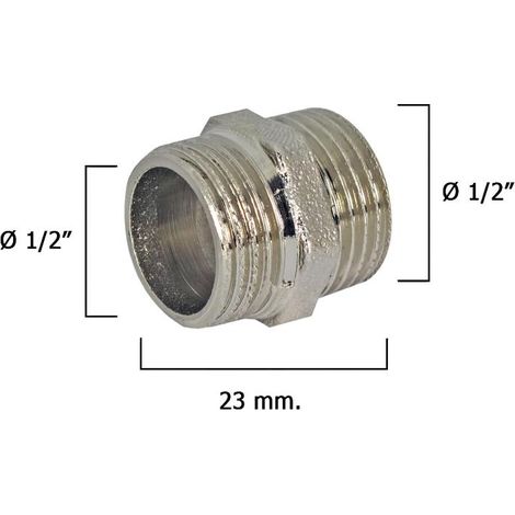 Machones Dobles Cromo 1/2"