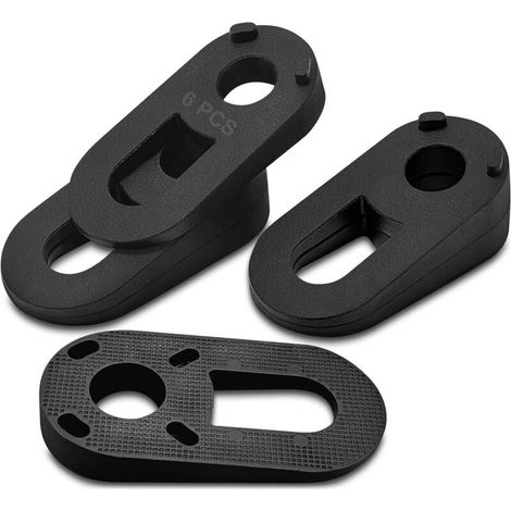 Arrêts de Portes, Lot de 6 cale-porte en caoutchouc antidérapant, Cale Porte Sol Réglable en Hauteur et Empilée, Pour Tous Types De Sols Et De Portes, Genre Tapis, Carrelage, Sol (1/5)