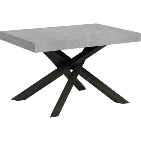 Tavolo allungabile 90x140/244 cm Volantis Cemento telaio Antracite