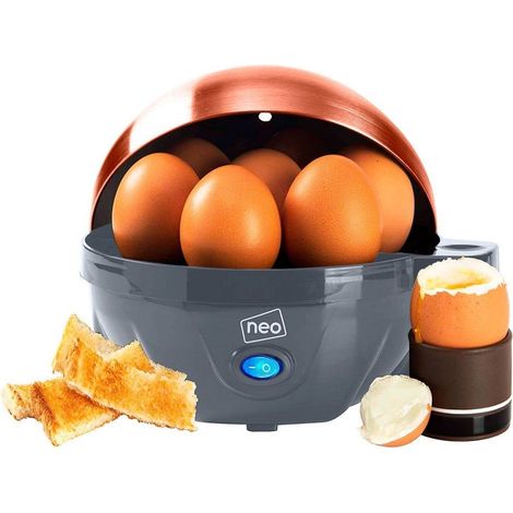Neo Grey and Copper Electric Egg Boiler Poacher and Steamer (1/5)