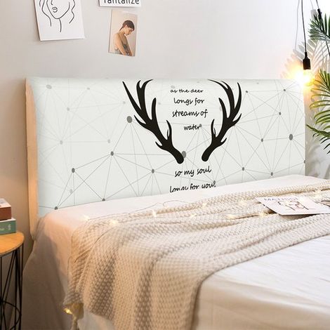 Copritestiera XL per testiere di altezza compresa tra 50 e 65 cm, lunghezza 190 cm e spessore inferiore a 30 cm. Copritestiera antipolvere. (1/5)