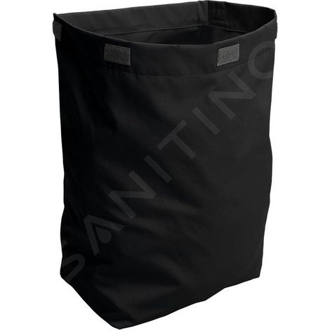Sapho - Panier à linge en tissu 31x50x23 cm, noir UPK350B (1/5)