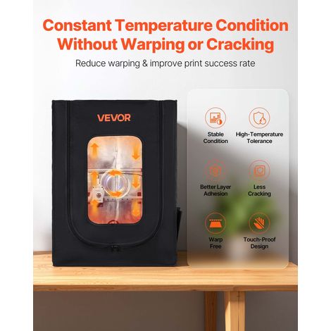 Caisson pour Imprimante 3D, Enceinte pour Imprimante 3D en Tissu Oxford, Étanche à la Poussière et à l'Eau, Température Constante,… (1/5)