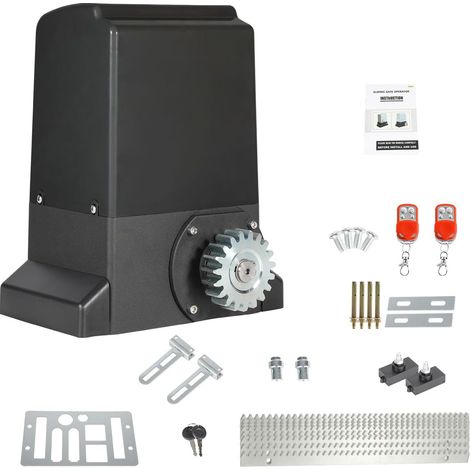 Motorisation pour Portail 370W moteur portail coulissant max. 800 kg Ouvre-Porte Automatique avec 2 Télécommandes Pour garages, Portes-fenêtres (1/5)