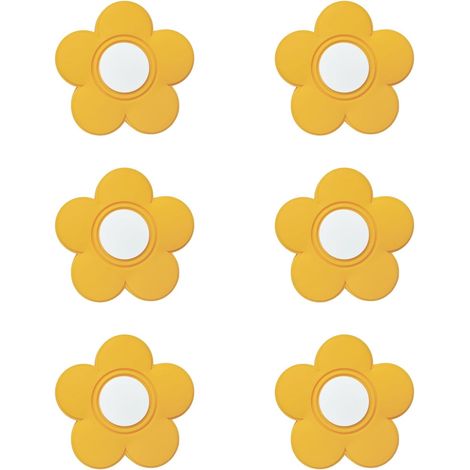 Lot de 6 boutons de tiroir en caoutchouc souple, motifs dessin animé pour enfants.