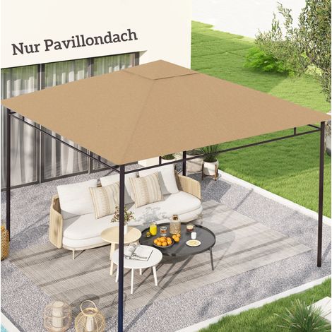 Telo di ricambio per tetto pergola 298 x 295 cm in poliestere beige DESVIAE (1/5)