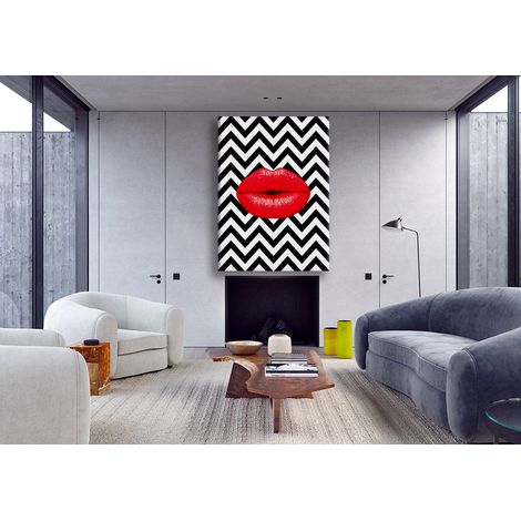 Ipnotickiss - Quadro Canvas Contemporaneo su telaio in legno - Misura: 50x70 cm (1/4)