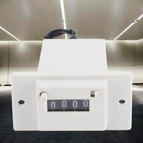 Compteur industriel à 4 chiffres CSK4-YKW (0-9999), compteur d'impulsions électromagnétiques mécaniques, 12 V CC (1/5)