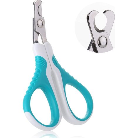 Bleu ciel Coupe ongles professionnel pour les animaux domestiques, ciseaux à griffes pour chat, tête de coupe unique à 25 degrés, idéal pour les petits chiens, chiots, chats et lapins