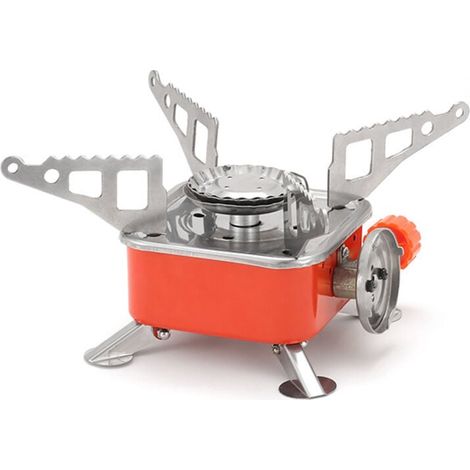 Réchaud à gaz pliable,Poêles à allumage électronique d'extérieur Accessoire de cuisine portable touristique Poêle à gaz pliable Puissance de feu réglable Camping Randonnée Four GasCooker,Poêles (1/4)