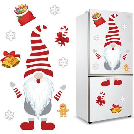 Weihnachtliche, weiche Magnete, Schneemann-Kühlschrankaufkleber aus PVC, Fenster- und Wandaufkleber, Weihnachtsdekorationen für Kühlschrank, Metalltür, Garage, Schränke (1/3)