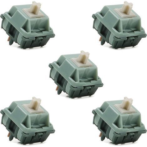 Interrupteur mécanique pour clavier, tige POM à axe linéaire en forme de serpent vert, 5 broches, 65 g (1/4)