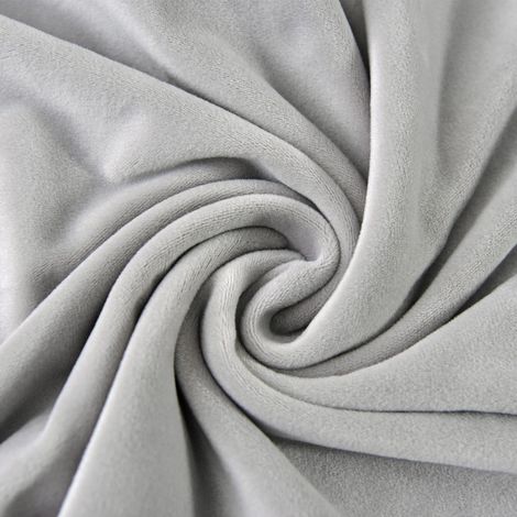 HOUSSE pour chaise DOSSIER ÉTROIT VELOURS peluche ÉPAIS GRIS CLAIR (1/5)