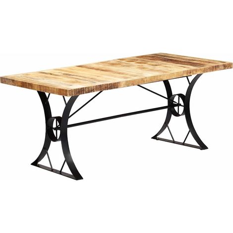 vidaXL Table à manger 180x90x76 cm Bois de manguier massif (1/5)