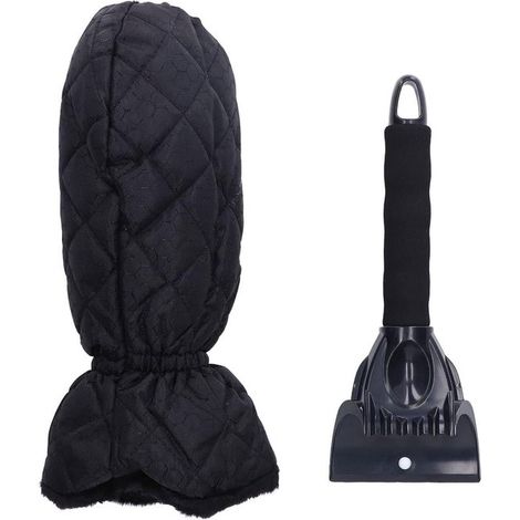 Eiskratzer für Autos, wärmender Handschuh zur schnellen Frostentfernung, schwarz – Eiskratzer für Windschutzscheiben und Haushaltsfenster (1/5)