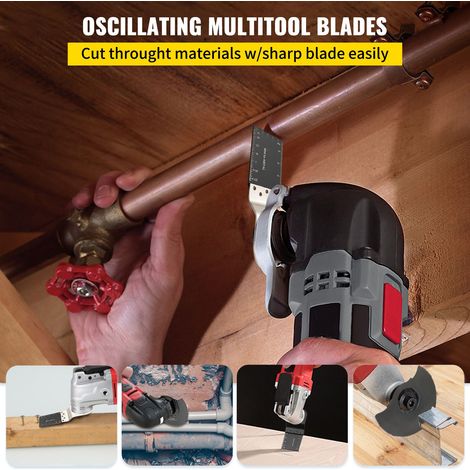 Lot 50 lames scie oscillante, kit lames multitool dégagement rapide HCS, bois plastique métal clous boulons, pour Dewalt Dremel Fein Worx Bosch Makita Milwaukee (1/5)