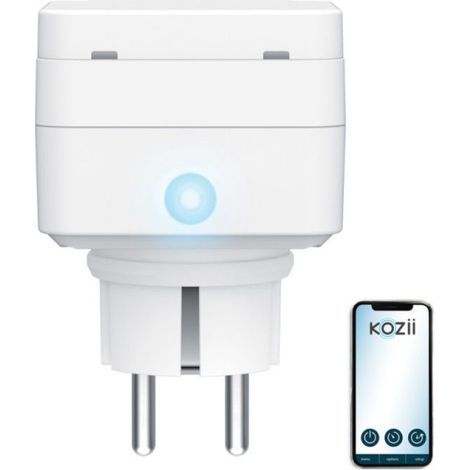 Prise connectée extérieure IP44 3680W – Contrôle à distance pour appareils électriques – KPRI3680IP – Kozii