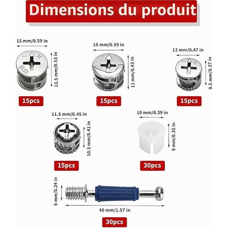 Cam Fixing Kits for Furniture/Cabinet (1/4)