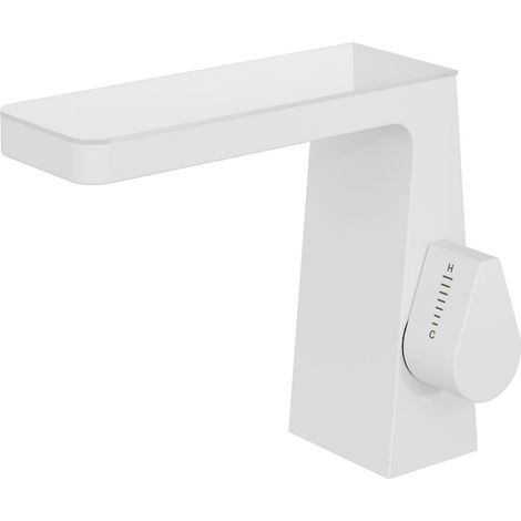 BERNSTEIN - Robinet mitigeur pour lavabo ou vasque NT7320 effet cascade - noir mat ou blanc mat Blanc