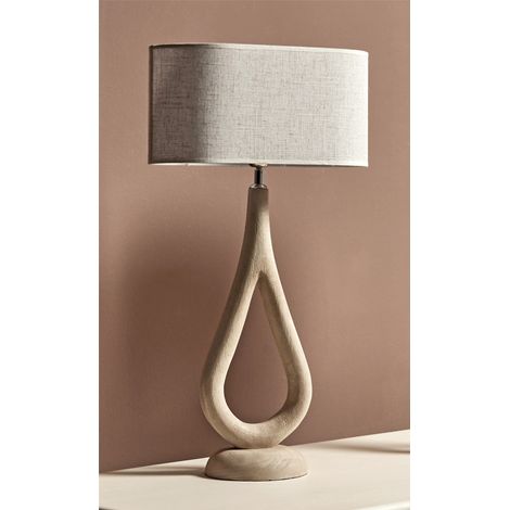 Lampe de table Cronos en bois naturel. 65 cm. 40 x 20 x 65 cm. (1/3)
