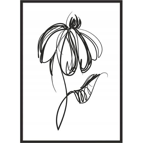 Póster con marco 53x73 cm Flor P1066 (1/4)